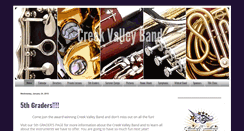 Desktop Screenshot of creekvalleyband.org