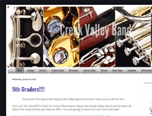 Tablet Screenshot of creekvalleyband.org